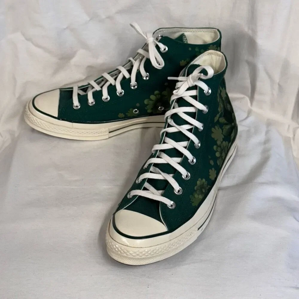 Converse Chuck 70 Desert Rave high top sneakers, midnight clover, plant, sz 12.5